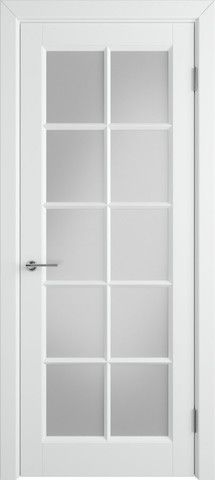 Межкомнатная дверь VFD (ВФД) Glanta (Гланта) Polar (эмаль белая) стекло White Cloud (матовое)
