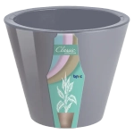 Кашпо для цветов пластиковое 5л d-23 см «Классика» Серый жемчуг