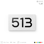 Номер на дверь 513, табличка на дверь для офиса, квартиры, кабинета, аудитории, склада, белая 120х70 мм, Айдентика Технолоджи