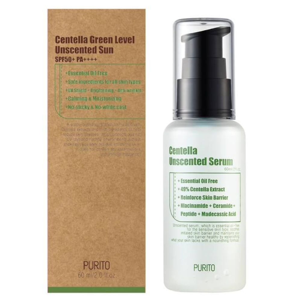 Сыворотка для чувствительной кожи с центеллой PURITO Centella Unscented Serum 60ml