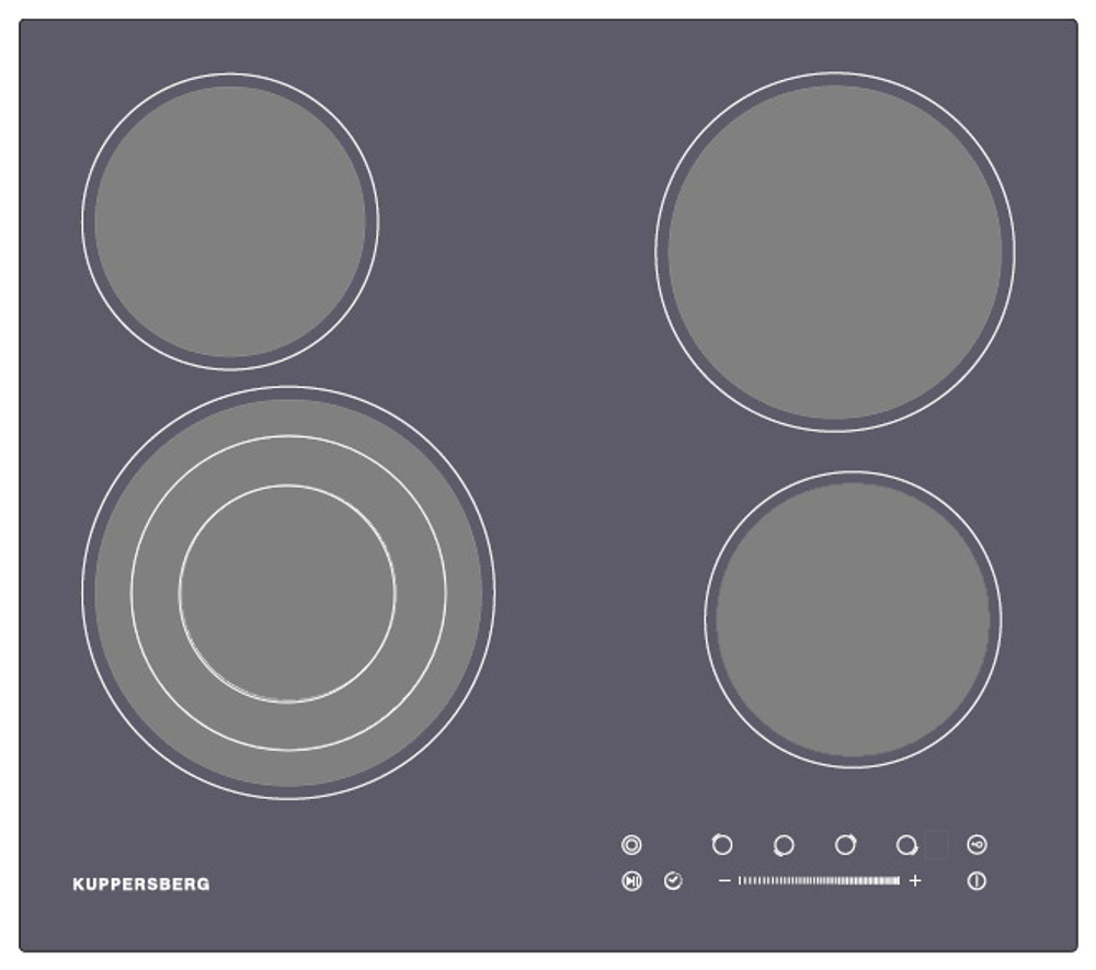 Электрическая варочная панель Kuppersberg ECS 603 GR