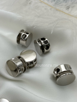 Фиксатор для шнура плоский серебристый