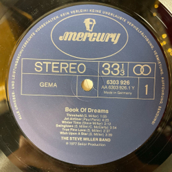 Винтажная виниловая пластинка LP The Steve Miller Band Book Of Dreams (Germany 1977)