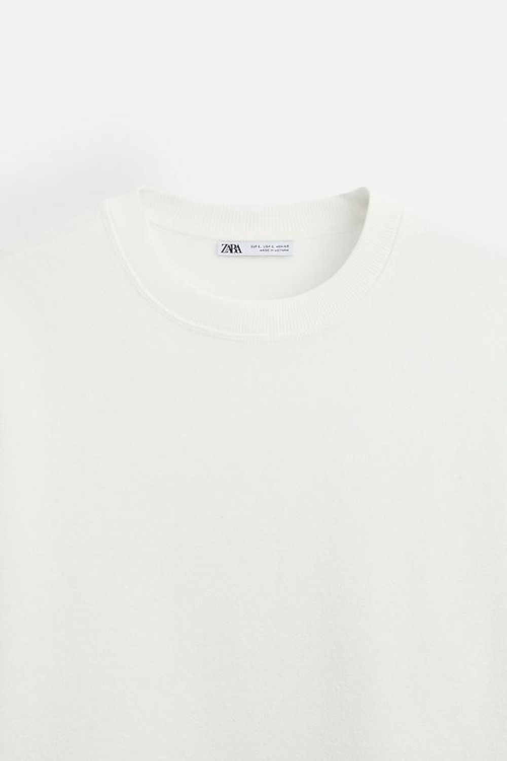 ZARA ТОЛСТОВКА ИЗ РЕЛЬЕФНОЙ ТКАНИ, ЖЕЛТОВАТО-БЕЛЫЙ