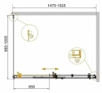 Душевой уголок Cezares Stylus-Soft 150x100 STYLUS-SOFT-AH-1-150/100-C-Cr стекло прозрачное/профиль хром