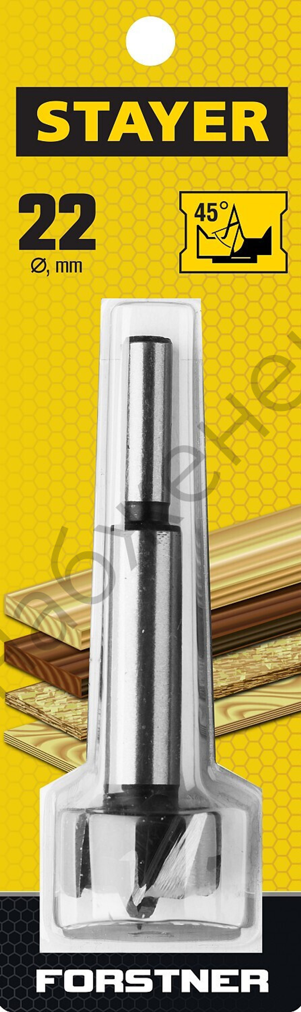 STAYER Forstner 22мм, сверло форстнера по дереву, ДСП