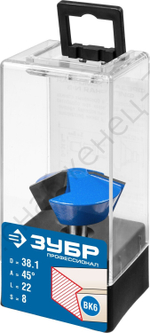 ЗУБР 38.1x22мм, фреза кромочная конусная