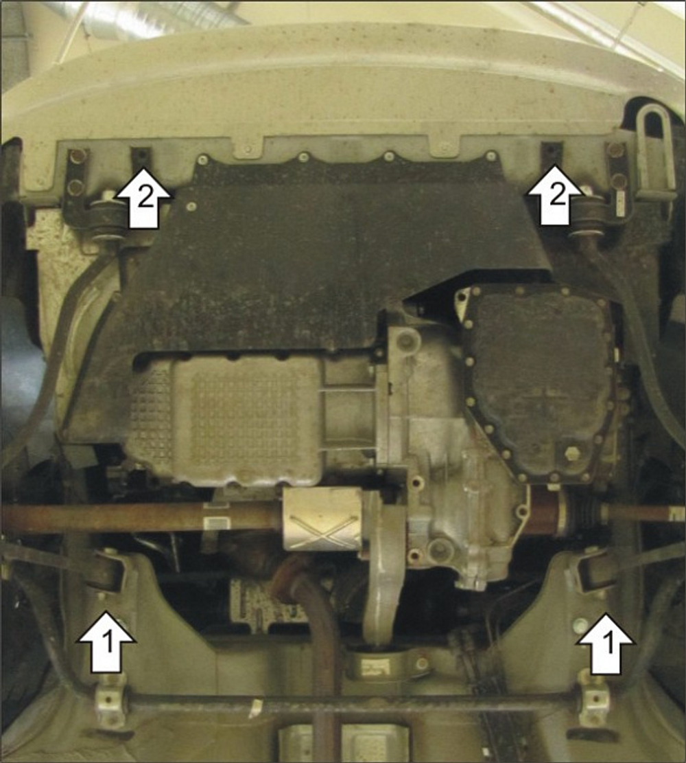 Защита стальная 2 мм Д; КПП; Lada Granta; Kalina; Datsun Mi-DO; On-DO;АКПП с 2011 г MOTODOR.62104
