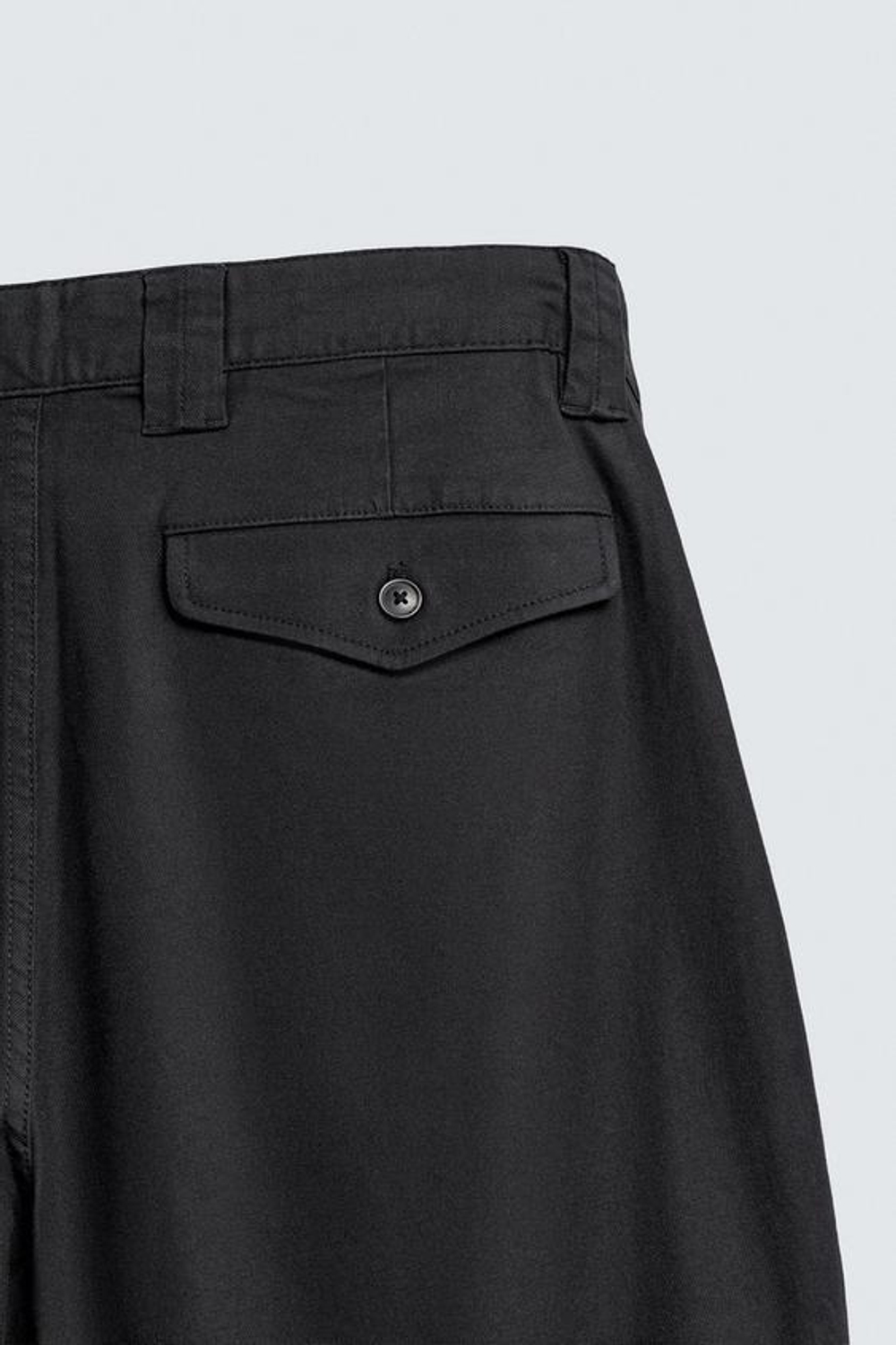 ZARA БРЮКИ RELAXED FIT СО СКЛАДКАМИ, ТЕМНО-СИНИЙ