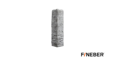 Угол наружный для Фасайдинга Дачный Туф 3D-Facture Светло-Серый
