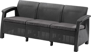 Диван пластиковый Corfu love seat max графит