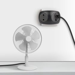 Разветвитель электрический ЭРА SPx-2-B на 2 розетки без заземления 10А черный | Тройники