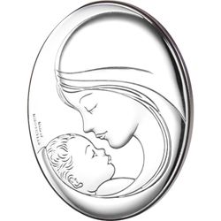 Миниатюра Мадонна с младенцем. 7 х 9 см.