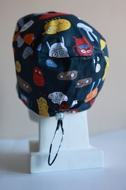 Медицинский колпак (Принт «Вирусы на черном»)