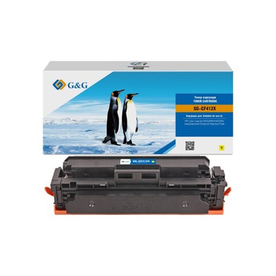 Картридж G&G, аналог HP CF412X для LJ M377/M452/M477 желтый (5K)