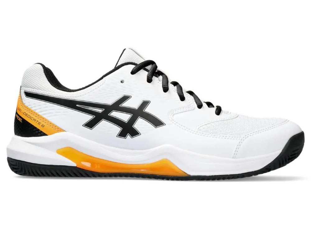 Мужские кросовки для Padel Asics Gel-Dedicate 8 Padel - white/orange pop
