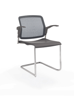 Movie стул на кантилевере со спинкой-сеткой