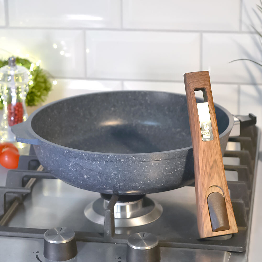 Сковорода 24см Premium blue со съемной ручкой