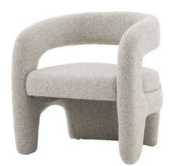 Лаунж-кресло Boon, серебристое букле