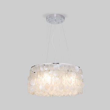 Подвесной светильник с перламутром 4*Е27 60005/4 хром/перламутр Sandra Eurosvet