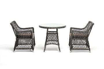 "Эспрессо–80 L" обеденная группа плетеная, цвет графит