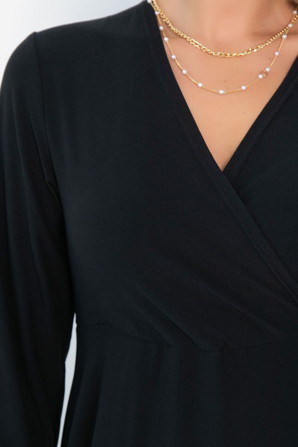 Платье трикотажное Эхо лета (черное) П14366-1М LT Collection