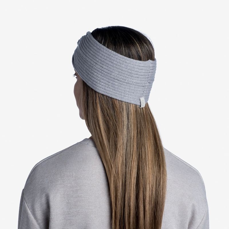 Вязаная повязка на голову Buff Headband Knitted Norval Light Grey Фото 3