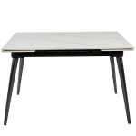 Стол керамический LA ALTA DENVER WHITE MARBLE MATT 120, каркас черный