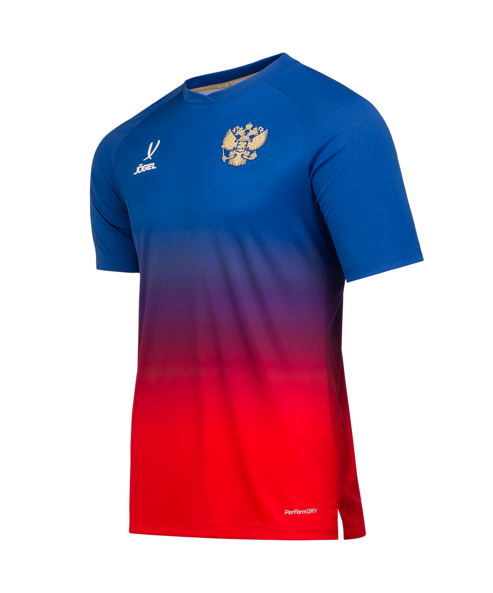 Футболка разминочная JOGEL NATIONAL PerFormDRY Pre-Match Tee, сине-красный
