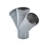 Крестовина PP-H 1-плоскостная серый BASE Дн 110х110х110х45гр б/нап в/к VALFEX 27111110
