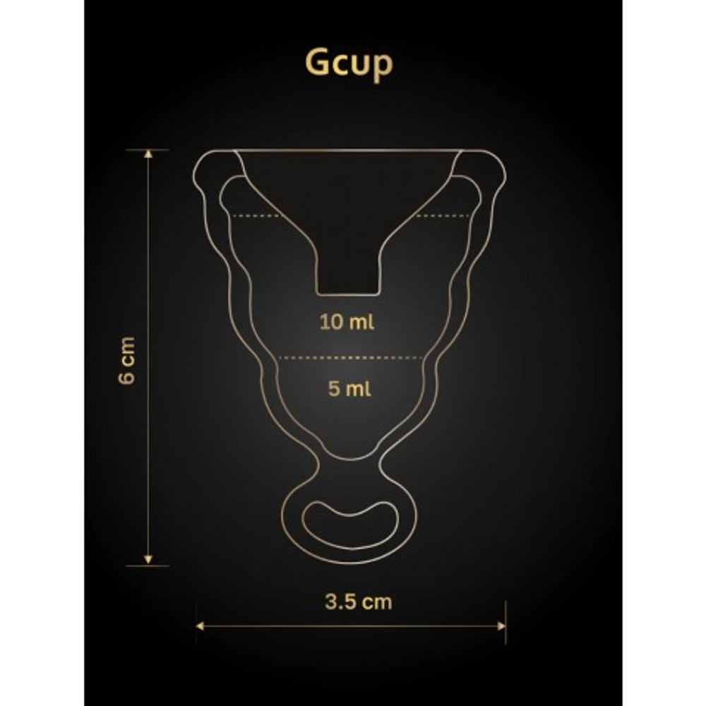 Gvibe Gcup Black силиконовая менструальная чаша с защитой от протечек, 10 мл
