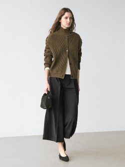 Massimo Dutti Свободные брюки с вытачками, черный