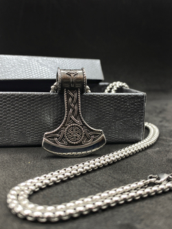 Славянский оберег Секира Перуна (Гром Секира Тора) магический амулет на цепочке