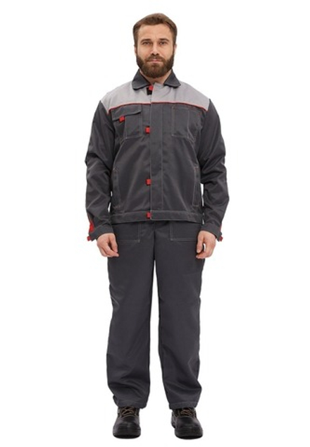 Костюм "ФАВОРИТ" летний п/комб. серый/ св.серый