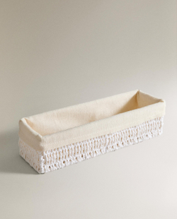 Zara Home Корзина из плетёной бумаги, цвет бежевый, 32 см