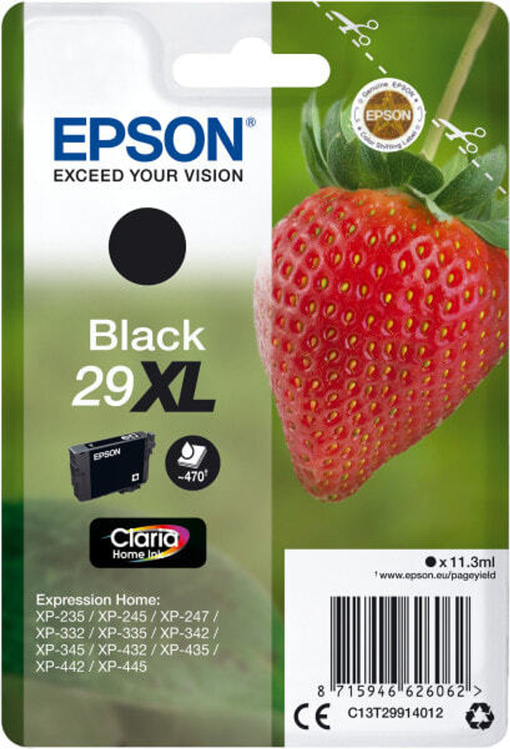 Картридж струйный черный 1 шт Epson C13T29914022
