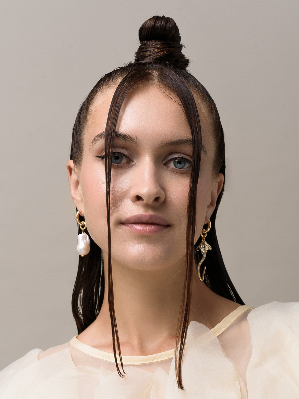 Серьги "Cramp Fish" Gold