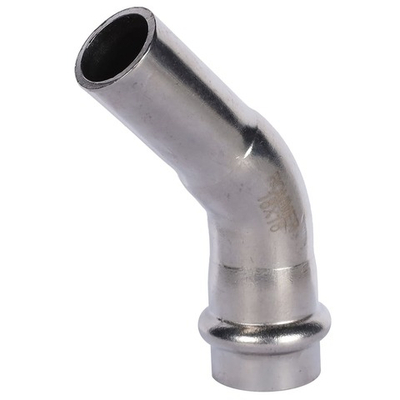 ROMMER Угольник однораструбный 45° 18x18 из нержавеющей стали прессовой