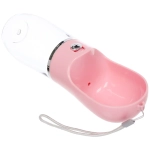 Поилка портативная прогулочная с кнопкой «ЛЮБИМЫЙ БРО», цвет розовый, 380мл (коробка)