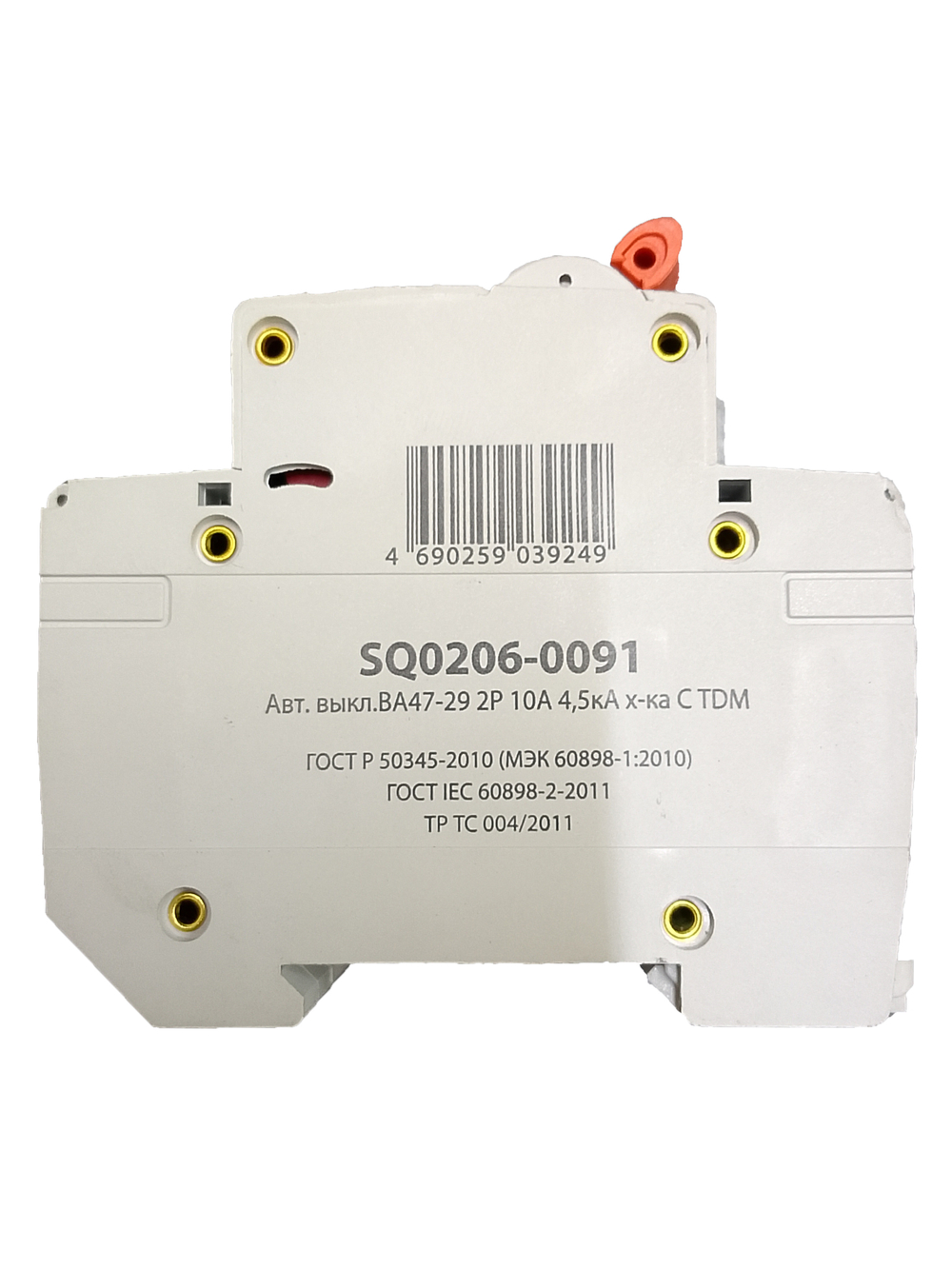 Автоматический 2-полюсный выключатель TDM С10 ВА47-29 SQ0206-0091