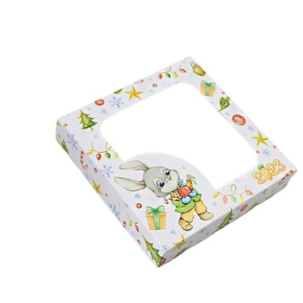 Коробка для пряников и печенья "Кролик" 15х15х3 см