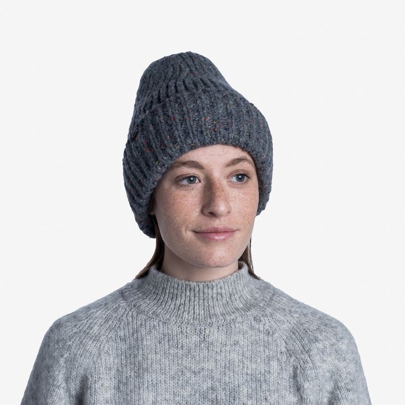 Шапка вязаная с флисом Buff Hat Knitted Polar Kim Grey Фото 3
