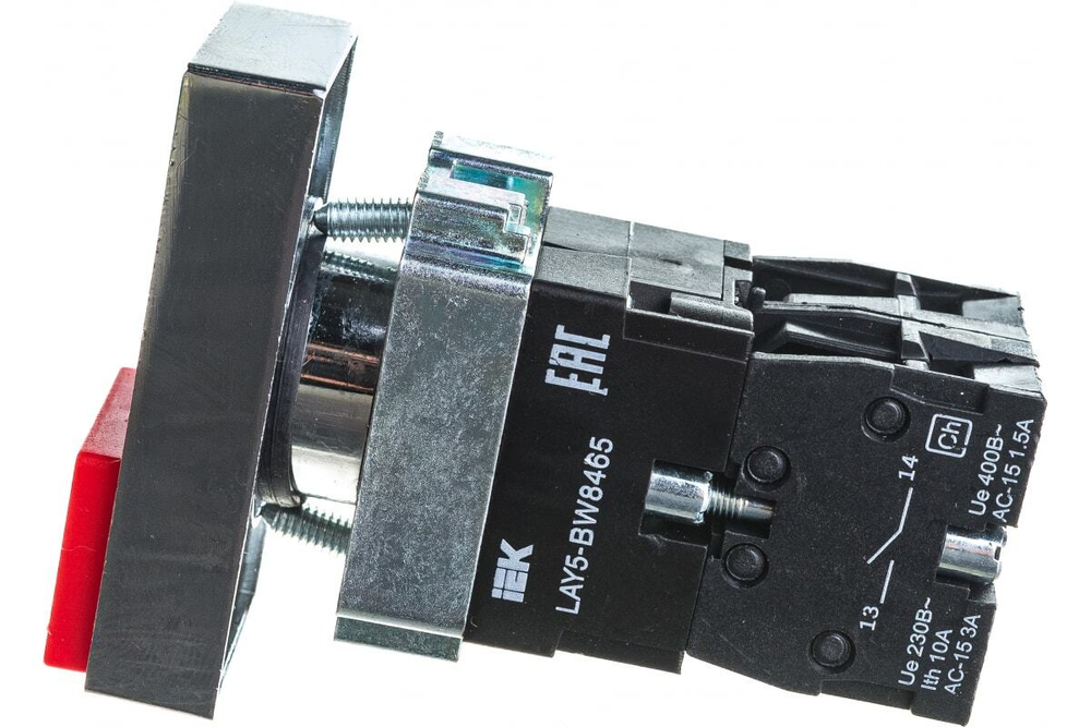 Кнопка управления LAY5-BW8465 "I-O" сдвоенная с подсветкой IEK