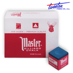 Мел бильярдный "Master" Blue 12шт.