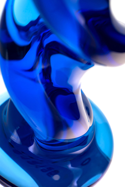 Анальная втулка Sexus Glass, стекло, синяя, 12 см, Ø 3,5 см