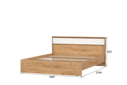 НЕКСТ 1 Спальня (Дуб Золотой/Белый)