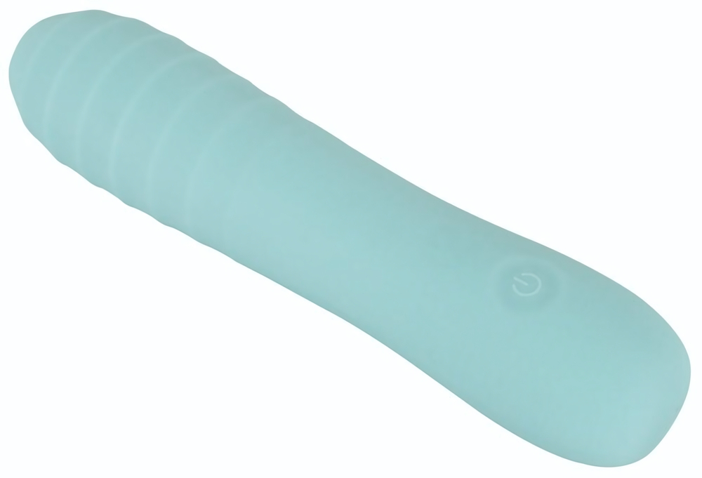 Аквамариновый мини-вибратор Straight Vibrator - 16,4 см. (Цвет: аквамариновый)