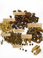 Набор настойки "Ореховый коньяк" в крафт пакете