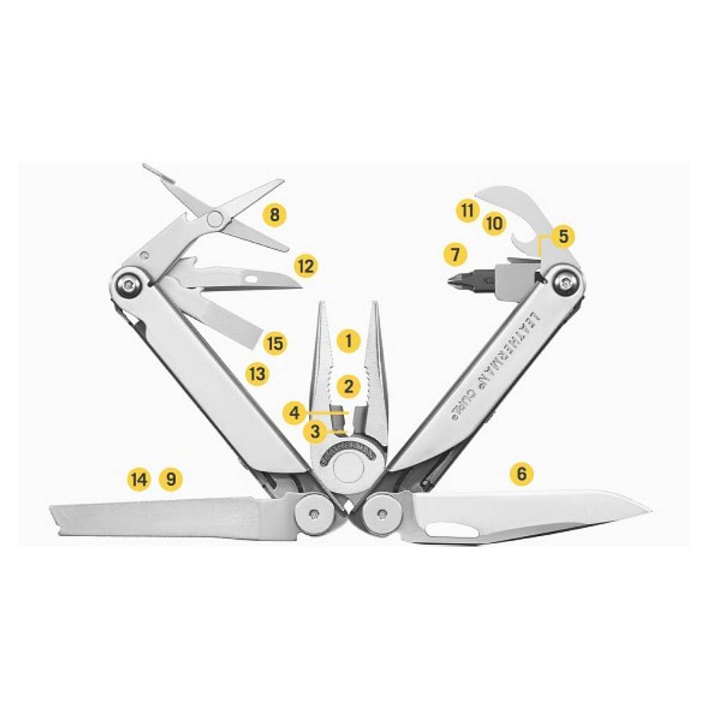 Мультитул Leatherman Curl -832932 100мм 16функц. серебристый карт.коробка