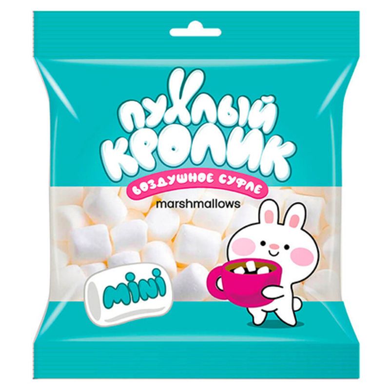 Суфле воздушное Пухлый кролик mini со вкусом пломбира 40 гр/уп 40 уп/кор